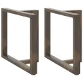 Pieds de table à manger forme de T 2 pcs 100x35x(72-73)cm acier