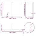 Pieds de table à manger forme de T 2 pcs 100x35x(72-73)cm acier