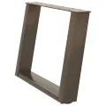 Pieds de table basse forme de U 2pcs acier naturel 60x(42-43)cm