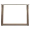 Pieds de table basse forme de U 2pcs acier naturel 60x(42-43)cm