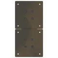 Pieds de table basse forme de X 2pcs acier naturel 28x(42-43)cm
