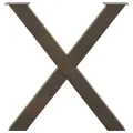 Pieds de table à manger forme de X 3 pcs 70x(72-73) cm acier