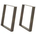 Pieds de table à manger forme de U 2 pcs 80x(72-73) cm acier