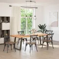 Pieds de table à manger forme de U 2 pcs 80x(72-73) cm acier