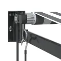 Auvent rétractable anthracite et blanc 3,5x2,5m tissu/aluminium