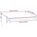 Auvent rétractable anthracite et blanc 3,5x2,5m tissu/aluminium