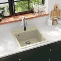 Évier de cuisine Granit Seul lavabo Beige