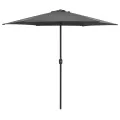 Parasol de jardin et mât en aluminium 270x246 cm Anthracite