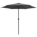 Parasol de jardin et mât en aluminium 270x246 cm Anthracite