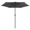 Parasol de jardin et mât en aluminium 270x246 cm Anthracite