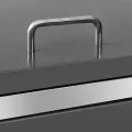 Abri pour quatre poubelles 276,5x77,5x112,5 cm Inox