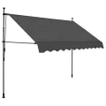 Auvent manuel rétractable avec LED 250 cm Anthracite