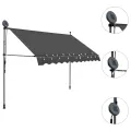 Auvent manuel rétractable avec LED 250 cm Anthracite
