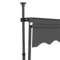 Auvent manuel rétractable avec LED 250 cm Anthracite