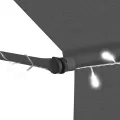 Auvent manuel rétractable avec LED 250 cm Anthracite