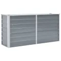 Lit surélevé de jardin Acier galvanisé 160x40x77 cm Gris