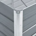Lit surélevé de jardin Acier galvanisé 160x40x77 cm Gris