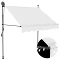 Auvent manuel rétractable avec LED 200 cm Crème