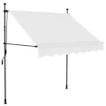 Auvent manuel rétractable avec LED 200 cm Crème
