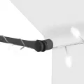 Auvent manuel rétractable avec LED 200 cm Crème