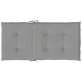 Coussins de chaise de jardin à dossier bas lot de 4 gris