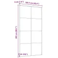 Porte coulissante Aluminium et verre ESG 102,5x205 cm Noir