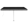 Auvent manuel rétractable sur pied 450x300 cm Anthracite