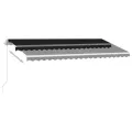 Auvent manuel rétractable sur pied 450x300 cm Anthracite