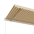 Auvent rétractable automatique 600x350 cm Jaune et blanc