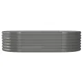 Lit surélevé de jardin Acier enduit de poudre 152x80x36 cm gris
