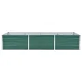 Lit surélevé de jardin Acier galvanisé 240x80x45 cm Vert