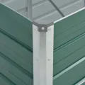 Lit surélevé de jardin Acier galvanisé 240x80x45 cm Vert