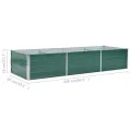 Lit surélevé de jardin Acier galvanisé 240x80x45 cm Vert
