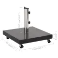 Socle de parasol Granite 30 kg Carré Noir