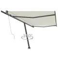 Auvent automatique sur pied 500x300 cm Crème