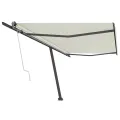 Auvent automatique sur pied 500x300 cm Crème