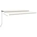 Auvent automatique sur pied 500x300 cm Crème