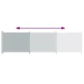 Auvent latéral rétractable de patio 600x160 cm gris