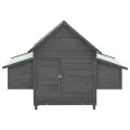 Poulailler Gris et blanc 150x96x110 cm Bois de sapin massif