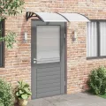 Auvent de porte Noir et transparent 150x75 cm Polycarbonate