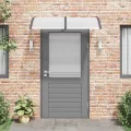 Auvent de porte Noir et transparent 150x75 cm Polycarbonate