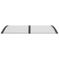 Auvent de porte Noir et transparent 150x75 cm Polycarbonate
