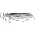 Auvent de porte Noir et transparent 150x75 cm Polycarbonate
