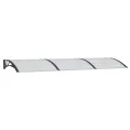 Auvent de porte Noir 300x100 cm Polycarbonate
