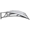 Auvent de porte Noir 300x100 cm Polycarbonate