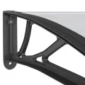Auvent de porte Noir 300x100 cm Polycarbonate