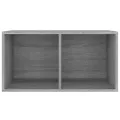 Boîte de rangement à disques vinyle Sonoma gris 71x34x36 cm