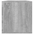Boîte de rangement à disques vinyle Sonoma gris 71x34x36 cm