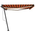 Auvent automatique capteur de vent LED 450x350 cm Orange marron