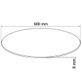 Dessus de table ronde en verre trempé 600 mm